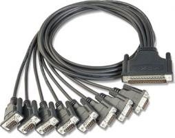 Разветвительный кабель RS-232/422/485, разъемы DB62 Male в 8xDB9 Male, длина 100см, ПВХ, до 15В