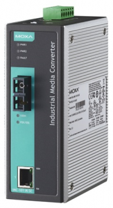 Промышленный конвертер Ethernet 10/100BaseTX в 100BaseFX (многомодовое оптоволокно, разъем SC), реле