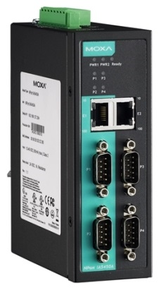 Ethernet сервер последовательных интерфейсов, 4xRS-232/422/485, с каскадированием (2xEthernet, 2 IP-